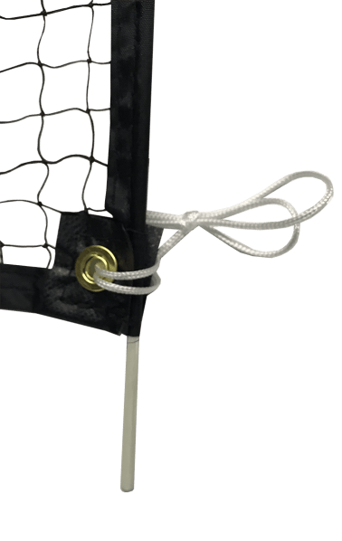 Filet badminton Comp. avec barre de cadrage maille 19, 1.6mm(l'unité)