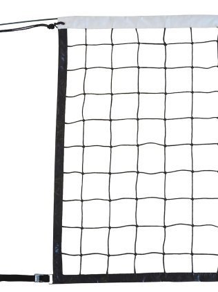 Filet volley compétition 9.50x1M PE tressé 3mm -câble acier (l'unité)