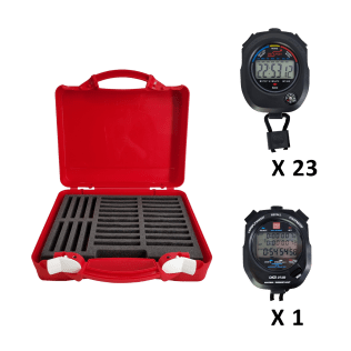 Kit 23 chronomètres SCO + 1 chronomètre DT320 + malette rigide