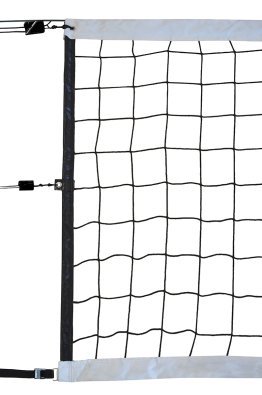Filet volley compétition 9.50x1M PP tressé 4mm -câble acier (l'unité)