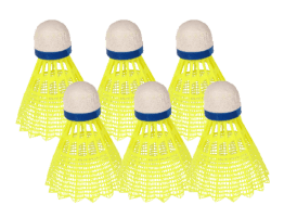 Tube de 6 volants entraînement jaune fluo