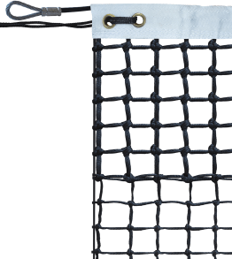 Filet tennis PE tressé 3mm maille 45 - doublé sur 6 rangs (l'unité)