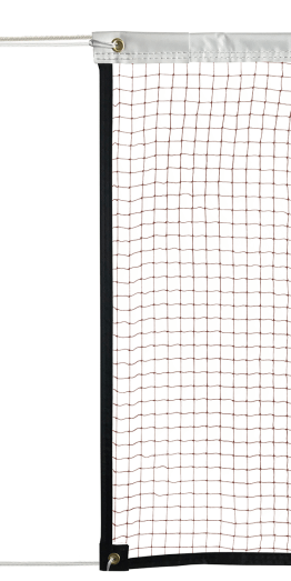 Filet badminton Comp. avec barre de cadrage maille 19, 1.6mm(l'unité)