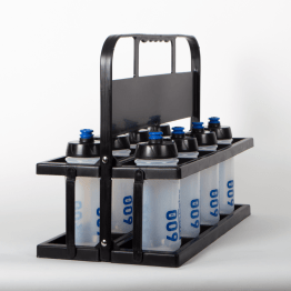 Porte-bouteilles PVC grand modèle + 8 bouteilles 600ml PRESTOGLAS