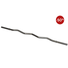 Barre d'haltères curl 1.20m + 2 stop disques