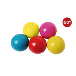 Lot de 5 ballons initiation Ø18cm (4 couleurs)